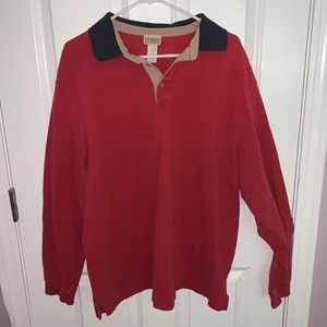 L.L. Bean Thick Long Sleeve Collared Pull Over